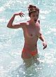 Elizabeth Hurley topless at the beach pics