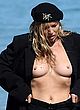 Kate Moss naked pics - flashing tits in photoshoot