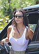 Kourtney Kardashian see-through white tank top pics