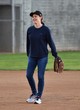 Jennifer Garner playing baseball in la pics