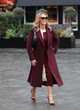 Amanda Holden wowed in a long burgundy coat pics
