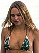 Kimberley Garner hot side-boobs in green bikini pics
