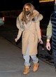 Jennifer Lopez sexy in fur-trimmed coat pics