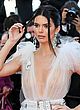 Kendall Jenner see-through white sheer dress pics