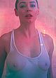 Rose McGowan naked pics - posing in see-through for mag