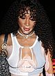 Winne Harlow fully see-through white top pics