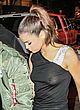 Selena Gomez naked pics - out in see-through black dress