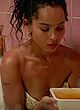 Zoe Kravitz naked pics - nude tits while eating in tub