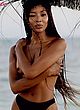 Naomi Campbell naked pics - posing topless for magazine