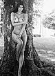 Micaela Schaefer posing fully nude in the park pics