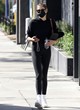 Kaia Gerber looked sexy in black outfit pics