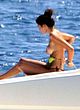 Francesca Sofia Novello topless on a boath pics