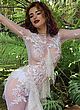 Bella Thorne posing in see-thru white dress pics