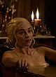 Emilia Clarke nude breasts in bathtub, talk pics