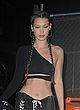 Bella Hadid naked pics - one-shoulder cropped top
