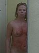 Charlize Theron naked pics - standing nude with red paint