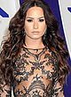 Demi Lovato posing in a see-thru outfit pics