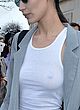 Bella Hadid naked pics - white tank top and blazer
