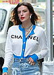 Bella Thorne naked pics - sporting see-thru chanel
