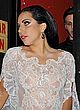 Lady Gaga see-thru white blouse pics