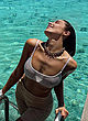 Olivia Culpo naked pics - wet see-through crop top