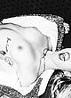 Miley Cyrus naked pics - posing in black and white ps