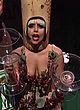Lady Gaga naked pics - flashing her boobs in costume