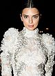 Kendall Jenner standing in see-through dress pics