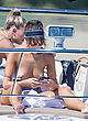 Olivia Culpo naked pics - sunbathing topless on yacht