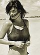 Helena Christensen naked pics - visible tits in mesh tank top