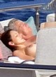 Katharine McPhee sunbathing on a yacht pics