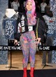 Nicki Minaj naked pics - see through colorful jumpsuit