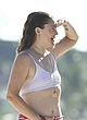 Drew Barrymore naked pics - wear see-thru top on beach