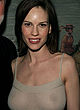 Hilary Swank naked pics - shows boobs in silver dress