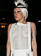 Lady Gaga braless in white fishnet dress pics