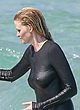 Lara Stone naked pics - see through black swimsuit