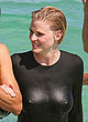 Lara Stone wear a wet black swimsuit, ps pics