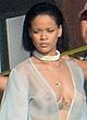 Rihanna naked pics - almost topless on the set