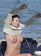 Bleona Qereti naked pics - topless at beach in sardinia