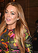 Lindsay Lohan braless & mesh dress in la pics