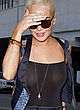 Lindsay Lohan naked pics - out in see through outfit, nyc