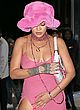 Rihanna naked pics - out in see through pink dress