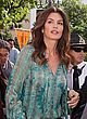 Cindy Crawford naked pics - braless in see-through blouse