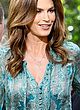Cindy Crawford see through blouse in public pics