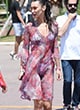 Bella Hadid is seen in a see-thru dress pics