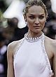 Candice Swanepoel naked pics - white see-thru dress in cannes