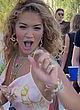 Rita Ora braless and nip slip in public pics