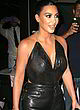 Kim Kardashian naked pics - see through top, leather pants