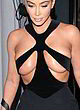 Kim Kardashian naked pics - almost topless in skimpy dress