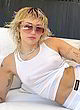 Miley Cyrus naked pics - white t-shirt without a bra